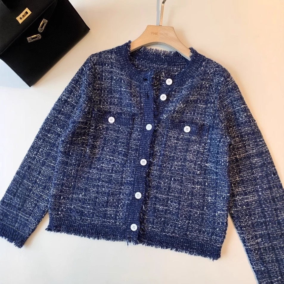 Damen Strickjacke Knopfverschluss Elegantes Design Eveloria