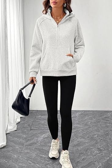 Damen Hoodie Kordelzug Sportlich Eveloria