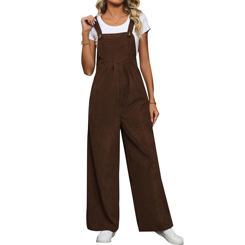 Damen Latzhose Weites Bein Hochwertiger Stoff Bequem Eveloria
