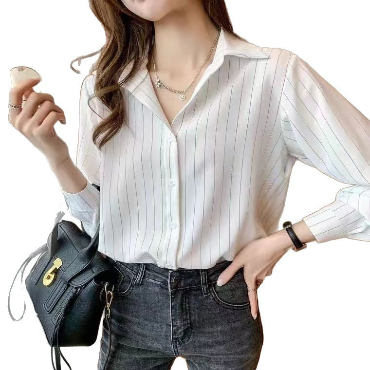 Damen Bluse Feines Streifenmuster Eveloria