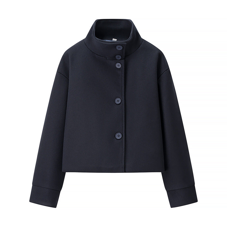 Damenjacke Stehkragen Elegant Knöpfe Eveloria