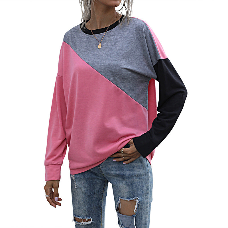 Damen Sweatshirt Kontrastfarben Eveloria