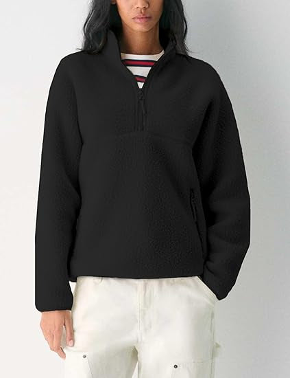 Damen Fleece Pullover Eveloria Weich Grau