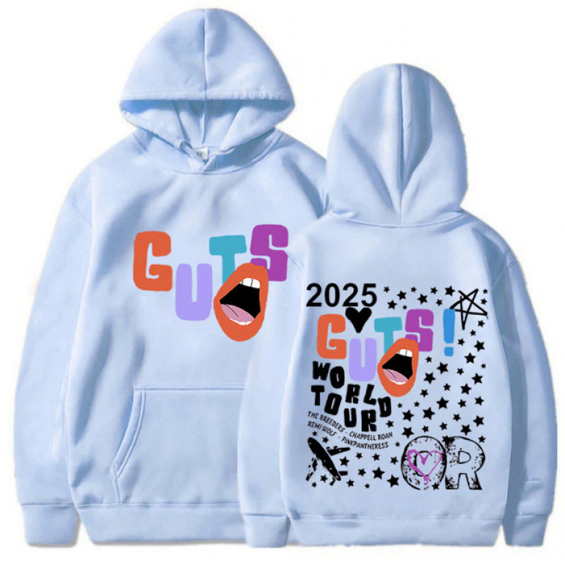 Damen Kapuzenpullover mit Grafikdruck und Tour-Print Eveloria