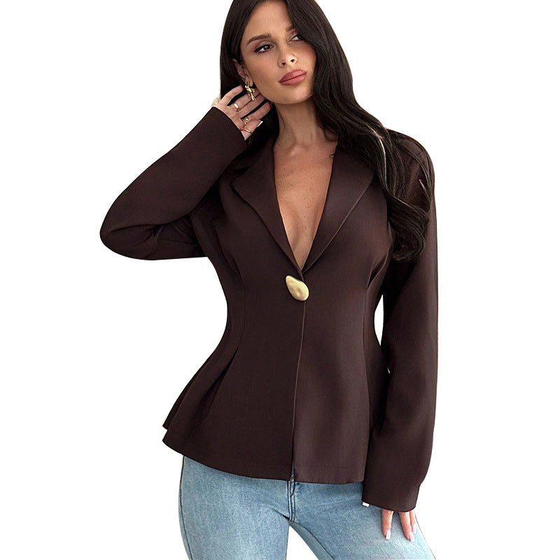 Damen Blazer Tailliert Elegant Eveloria