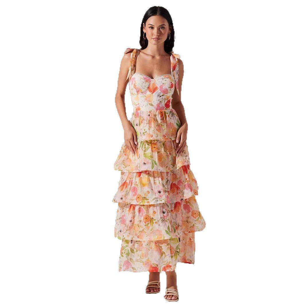 Damen Langärmliges Spitzenkleid Tierprint Eveloria