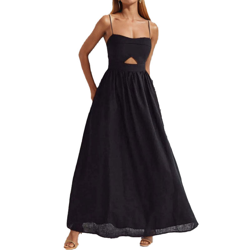 Damen Maxikleid Trägerlos Cut-Out-Design Eveloria