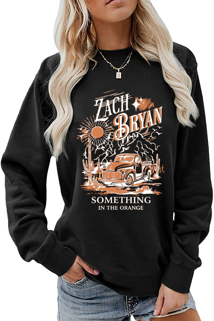 Damen Sweatshirt Vintage Truck Design Eveloria