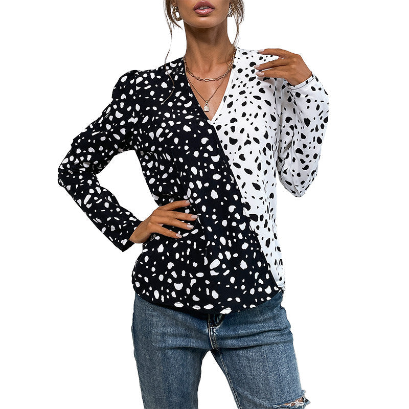 Damen Oberteil V-Ausschnitt Mustermix Eveloria
