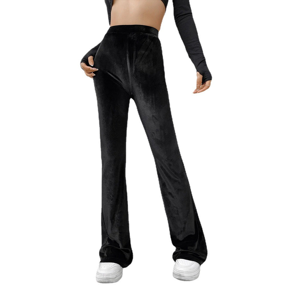 Damen Samthose aus Samt Flared