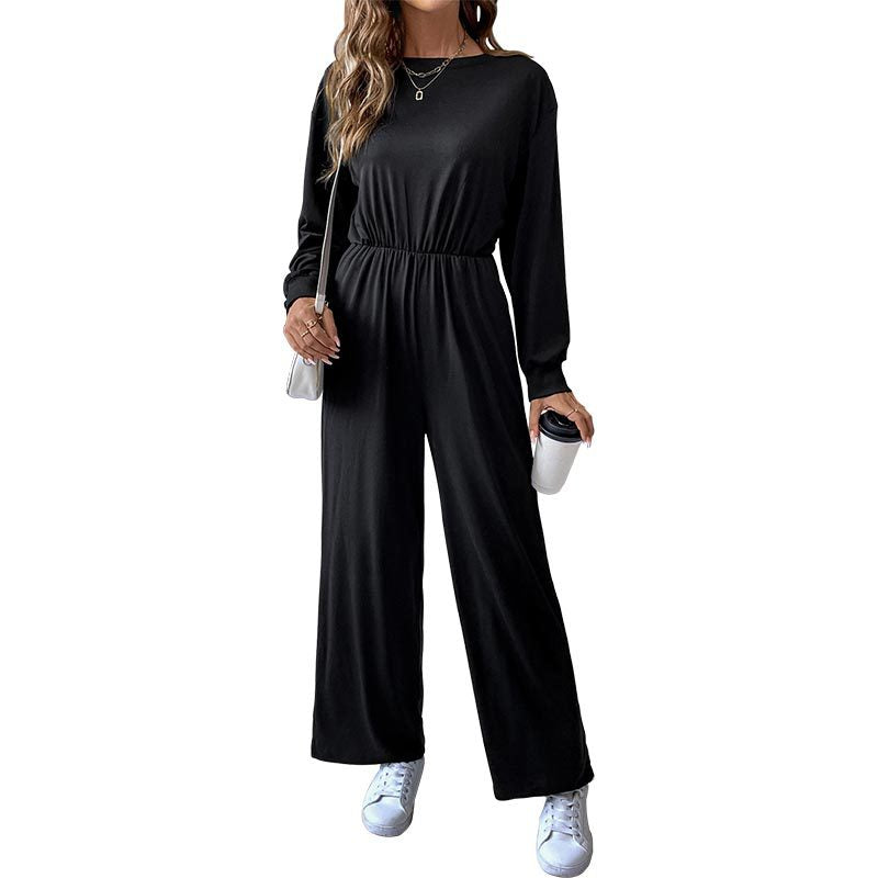 Damen Jumpsuit Tailliert Mit Seitentaschen Eveloria