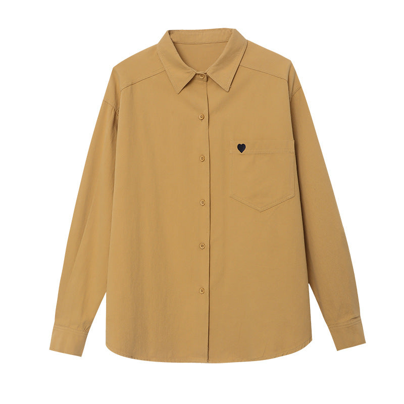 Damen Bluse Lässig Herzdetail