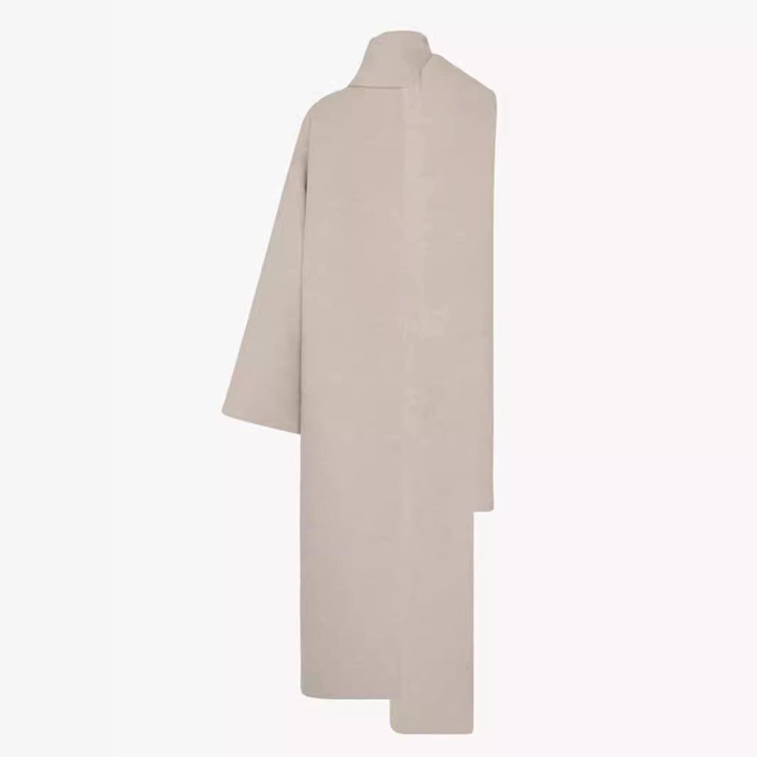 Damen Wool-Poncho mit Schal Eveloria Elegantes Design