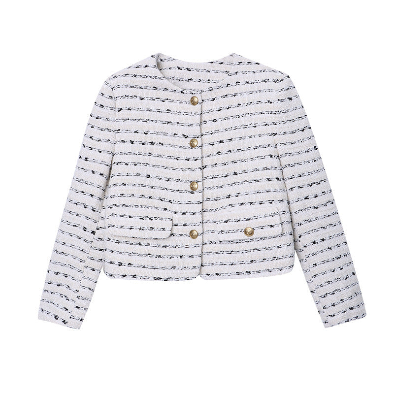 Damen Bouclé-Jacke mit Knöpfen Eveloria