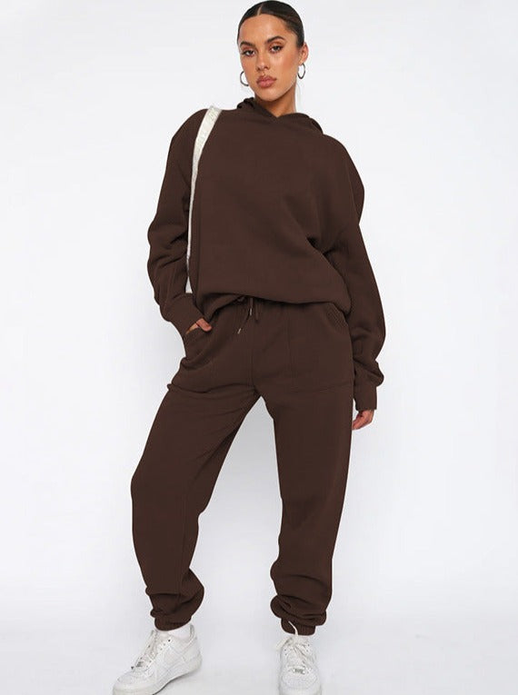 Damen Oversized Hoodie Jogger Set