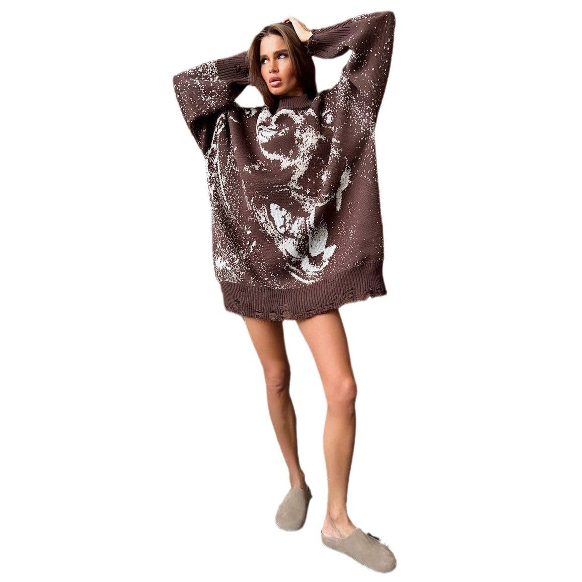 Damen Oversized Pullover Farbverlauf Eveloria