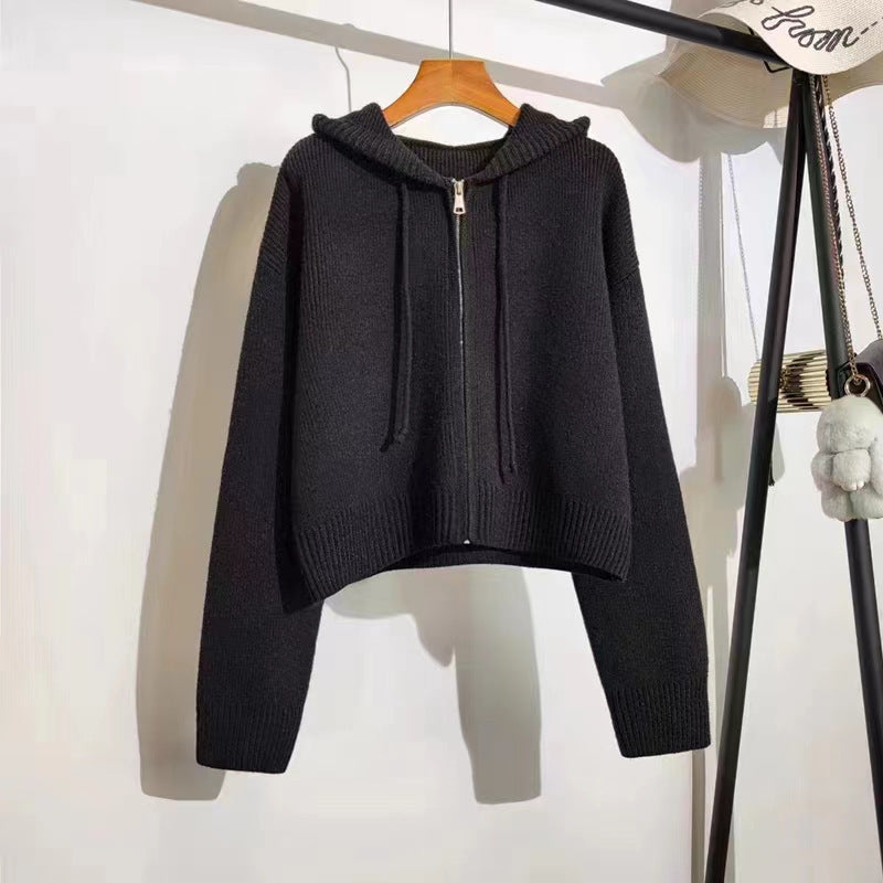 Damen Kapuzenpullover Lässiger Schnitt Mit Reißverschluss