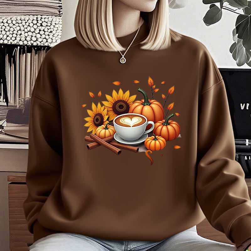 Damen Sweatshirt Herbstlich Motiv Spezialdruck Eveloria