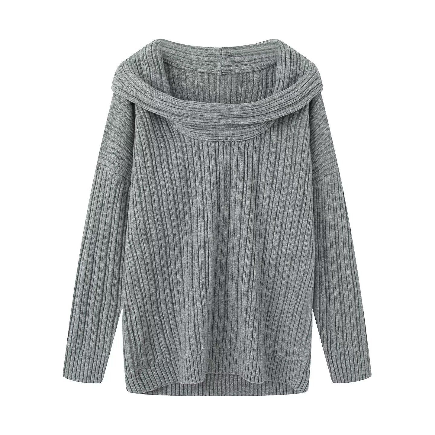 Damen Grobstrickpullover Rollkragen Eveloria