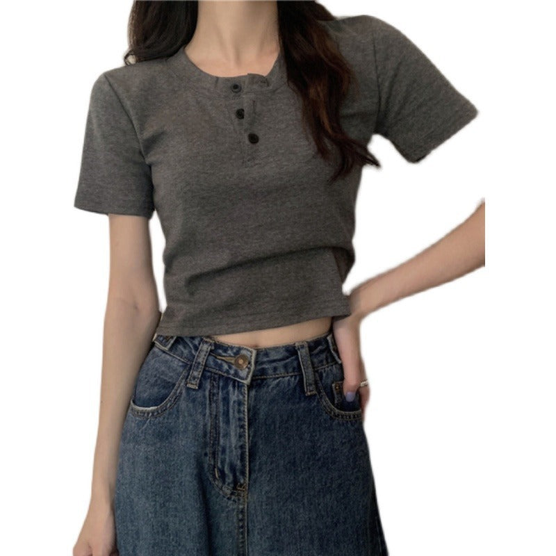Damen Kurzarm Henley-Shirt Eveloria wird zu: Eveloria Damen