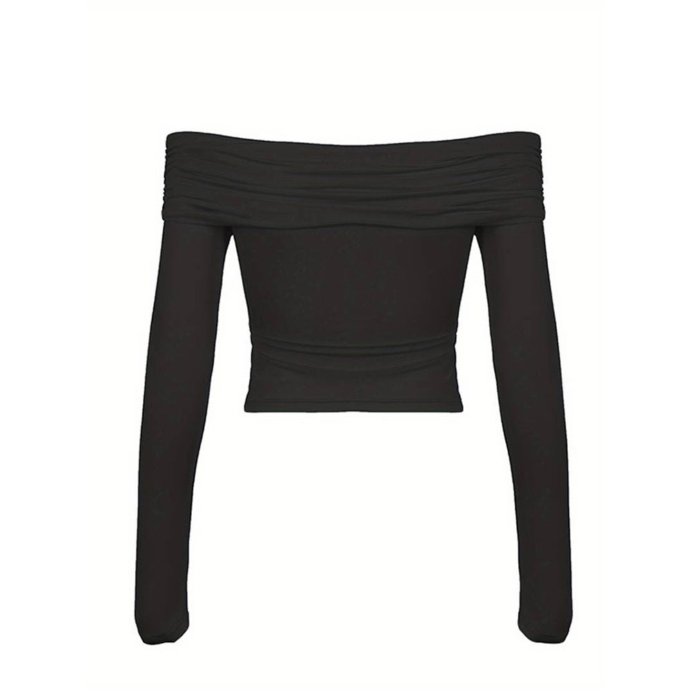 Damen Off-Shoulder Bodysuit Langarm Eveloria