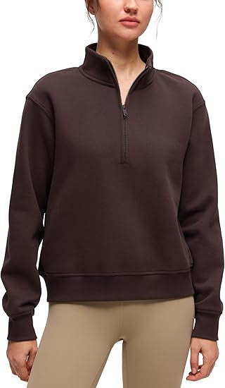 Damen Fleece-Pullover Stehkragen Eveloria