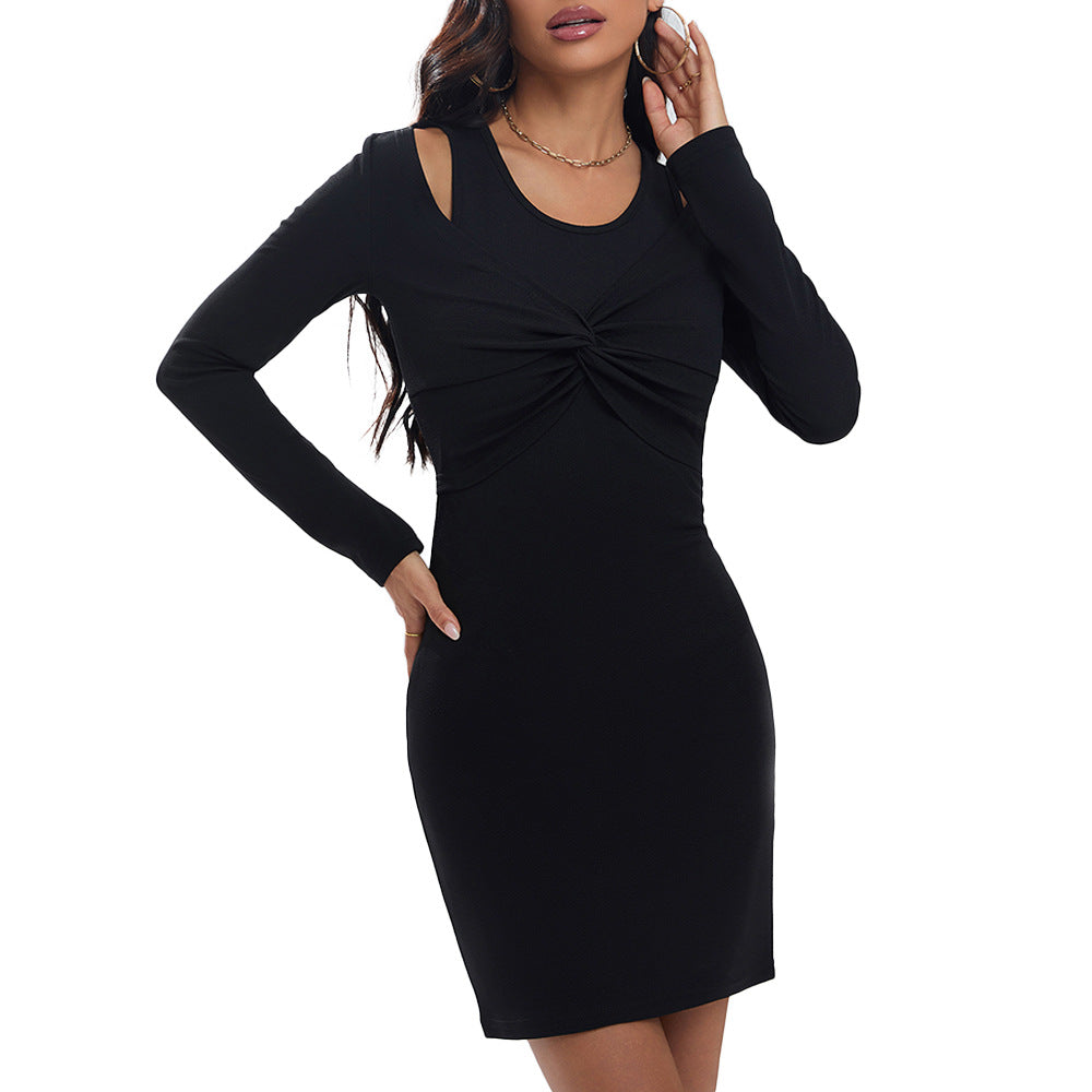 Damen Kleid Figurbetonter Schnitt Cut-Out-Ausschnitte Elegantes