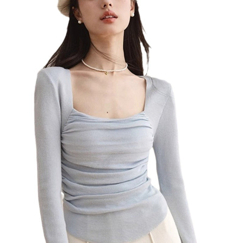 Damen Oberteil Figurbetont Raffungseffekt Elegantes Design