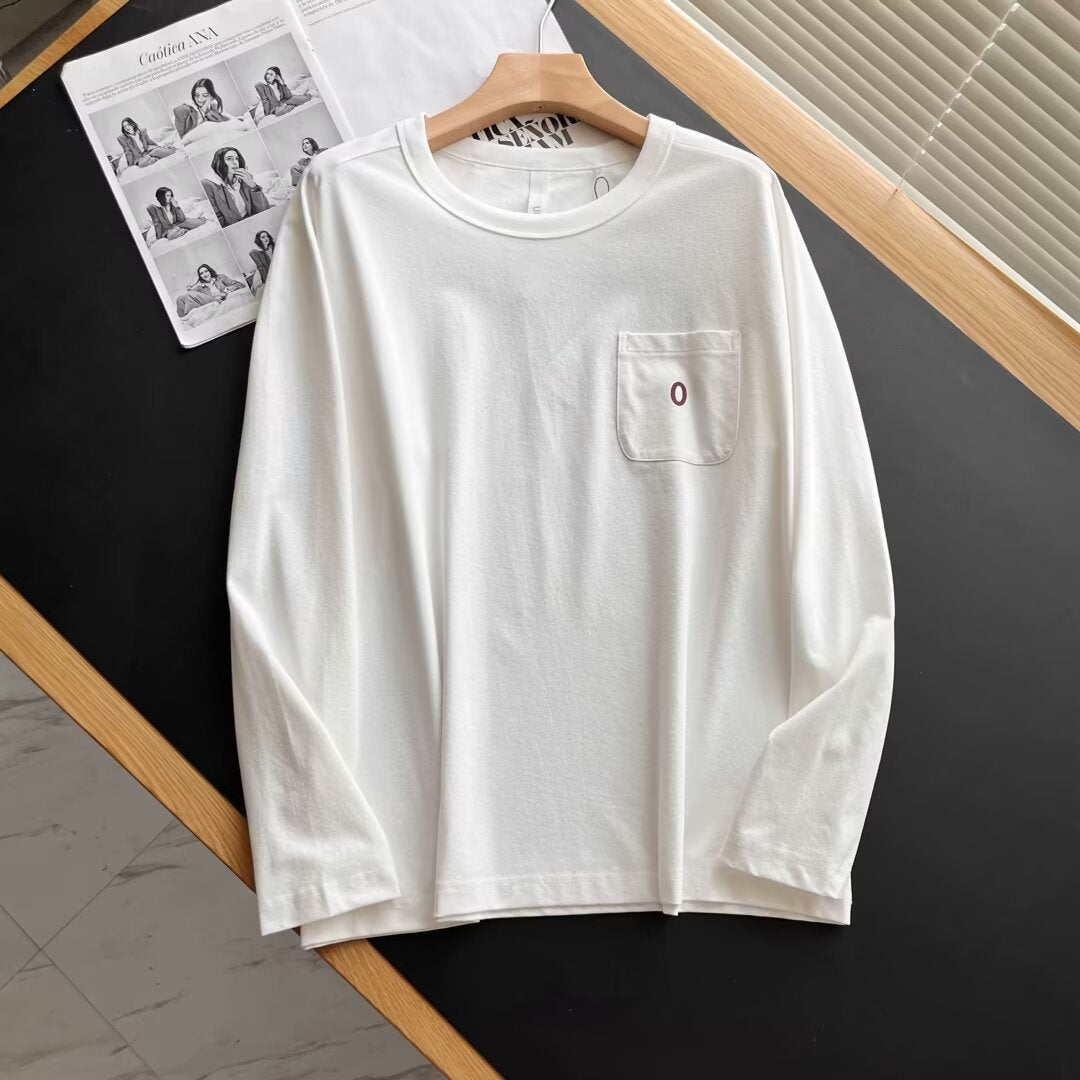 Damen Langarmshirt Gestreift mit Brusttasche