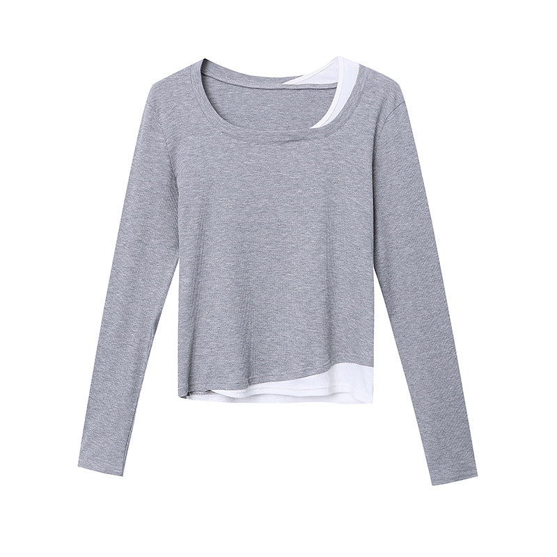 Damen Langarmshirt Moderner Schnitt Eveloria