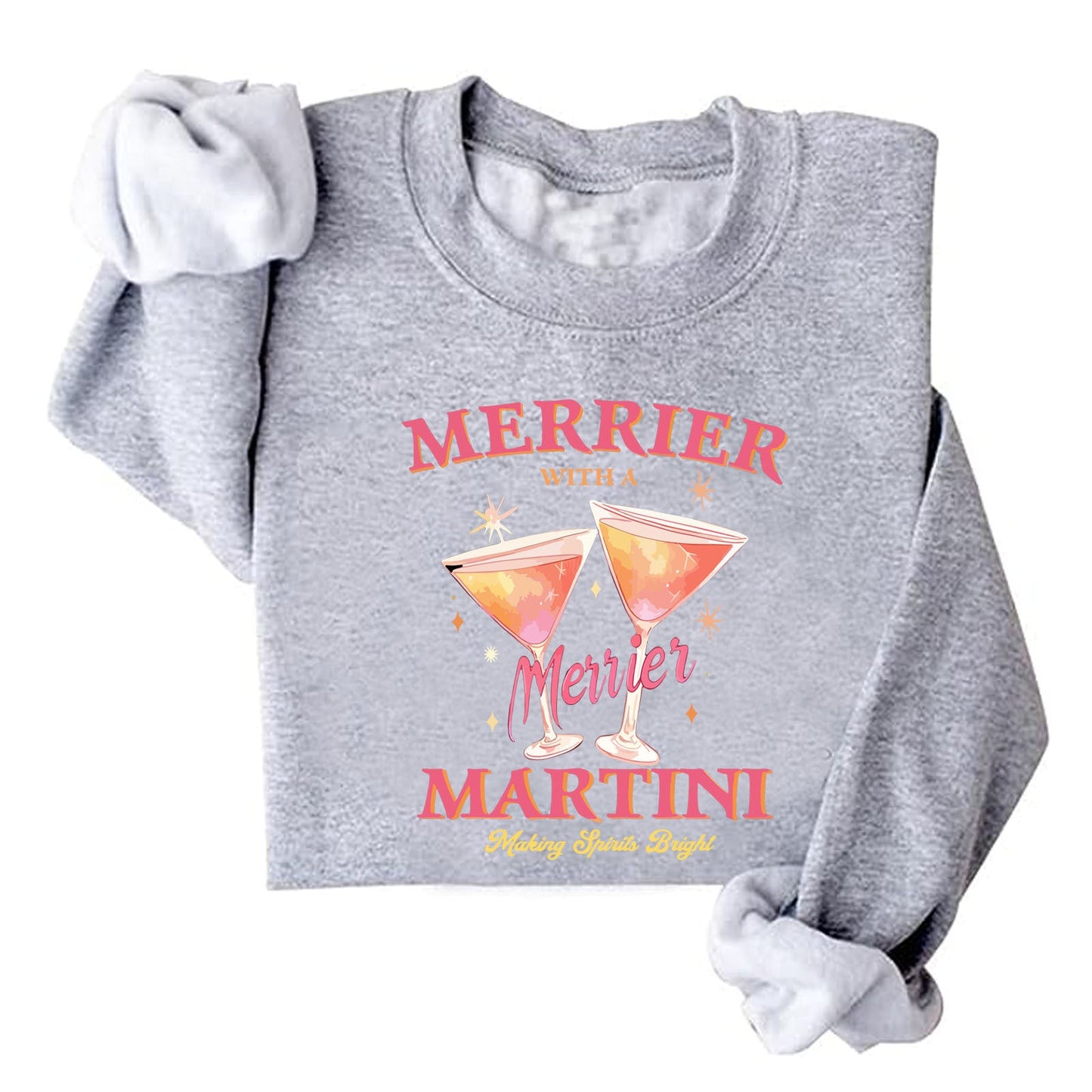 Damen Sweatshirt Lässig Cocktailmotiv Eveloria