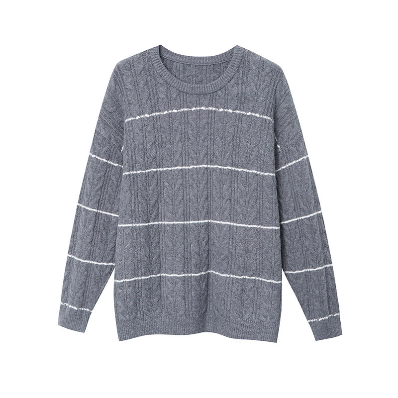 Damen Strickpullover Zopfmuster Eveloria Lässig