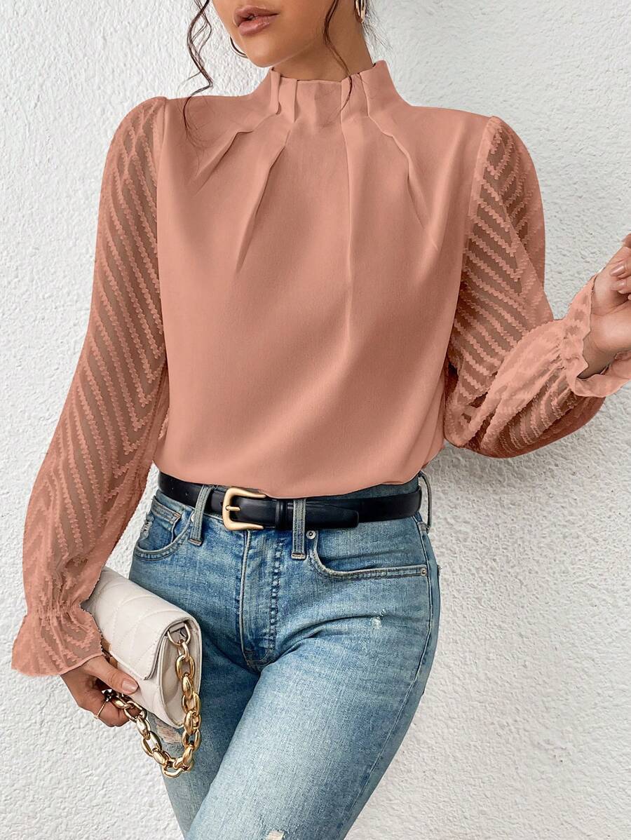Eveloria Damen Bluse Gemustert