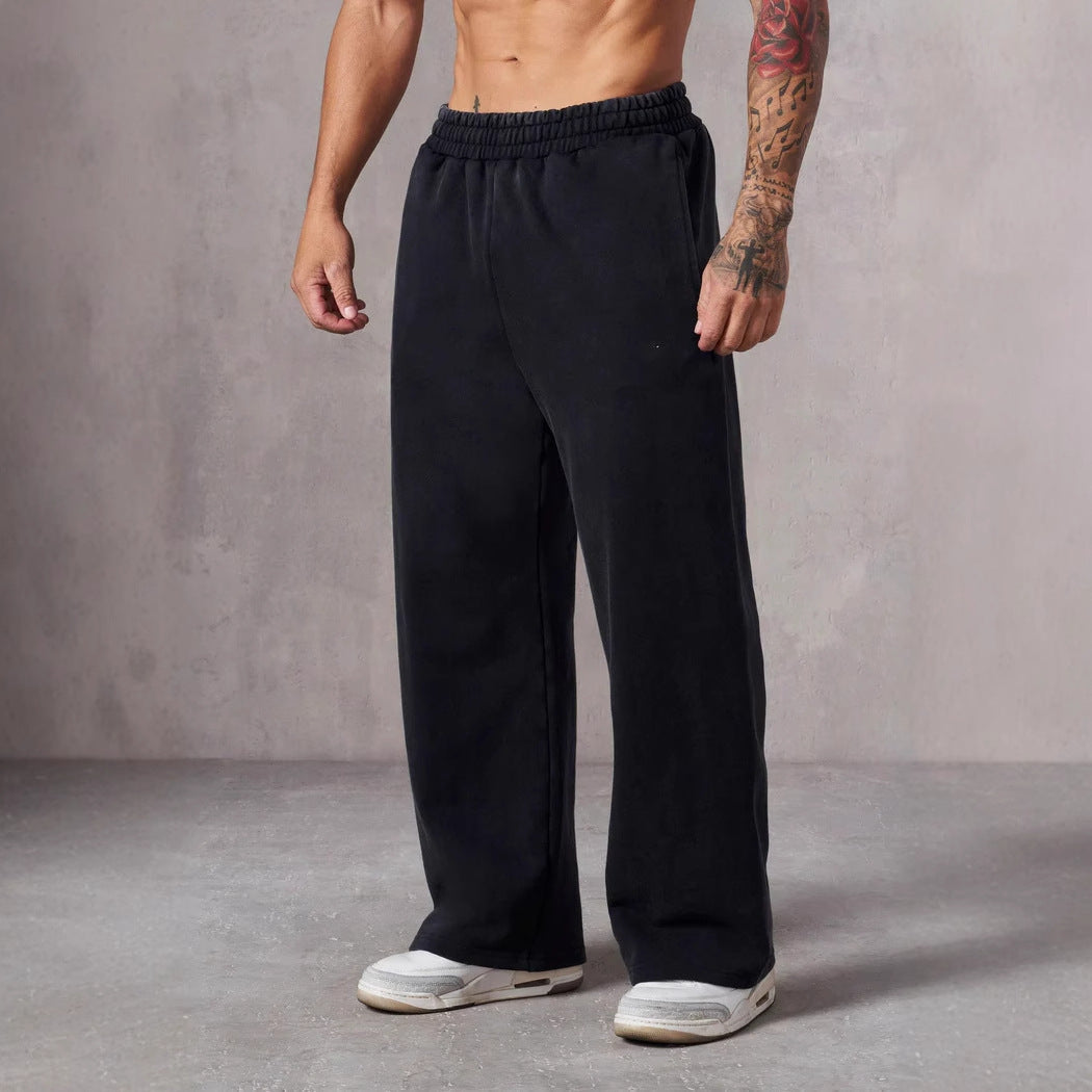 Herren Baggy Jogginghose Elastisch Seitentaschen Eveloria
