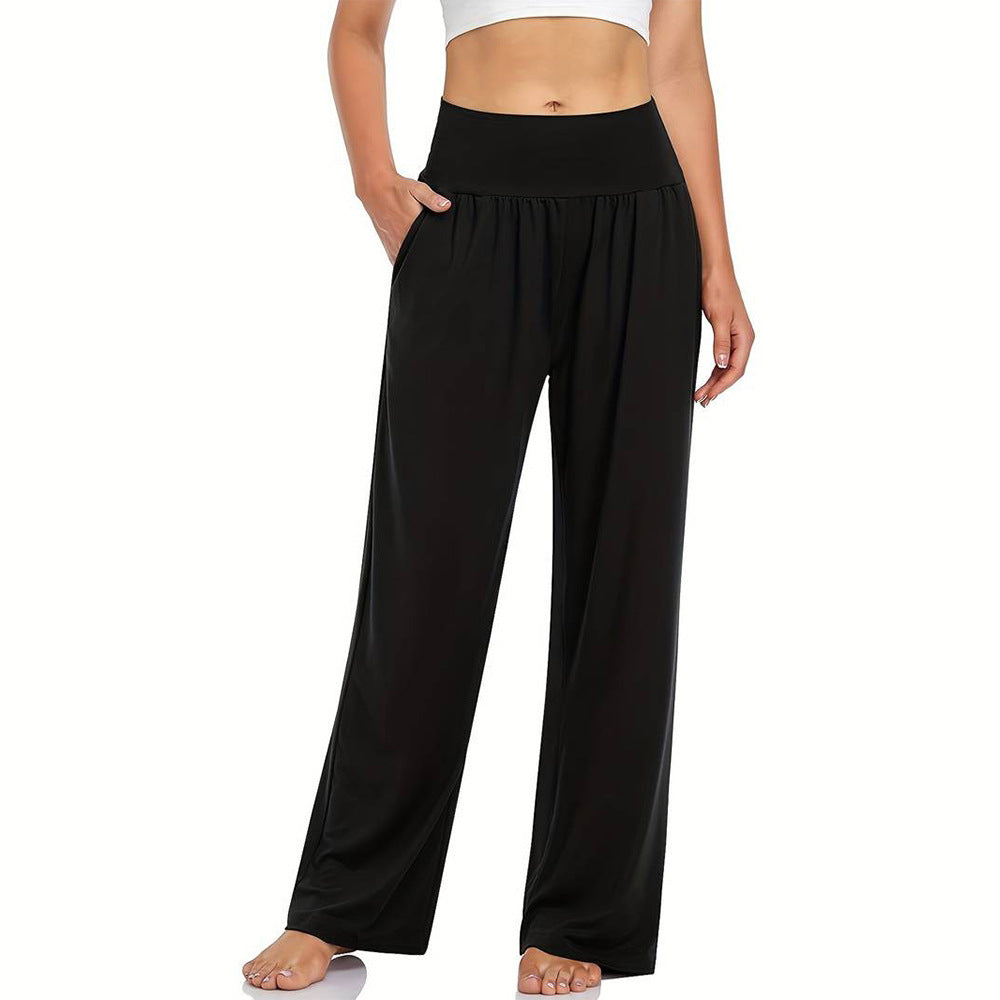 Damen Jerseyhose Elastischer Bund Hochtailliert Eveloria