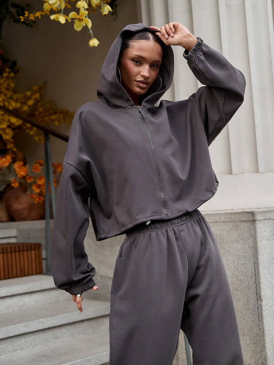 Damen Jogginganzug mit Kapuze Bequem Eveloria