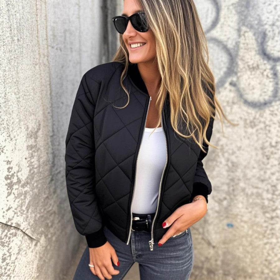 Damen Bomberjacke Gesteppt Bequem Eveloria