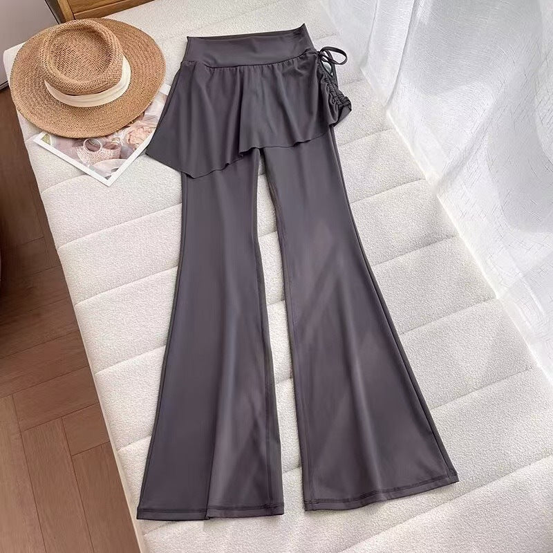 Damen Flare-Hosen Asymmetrisch Hoher Bund Eveloria