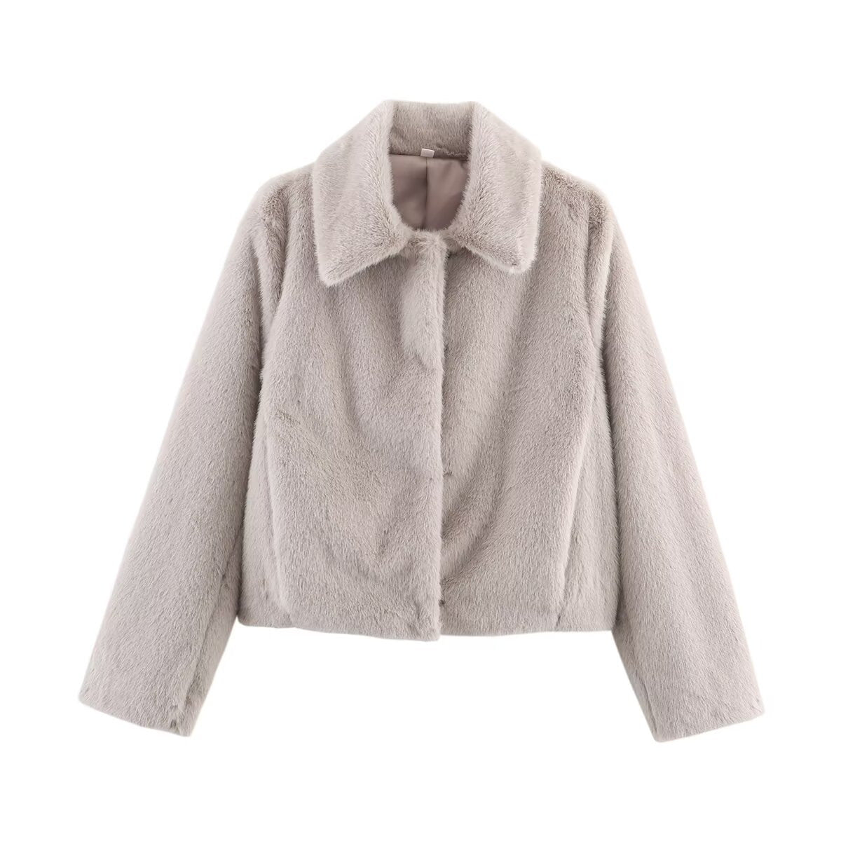 Damen Kunstpelzjacke Kuschelig Eveloria