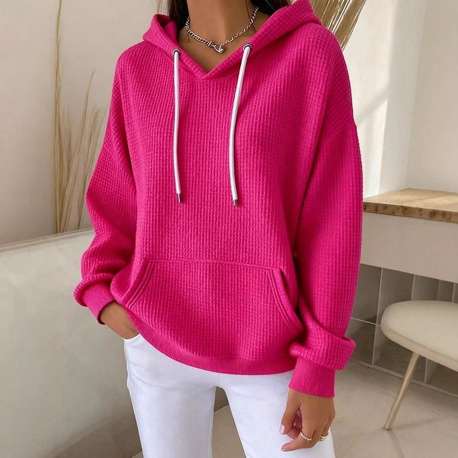 Damen Kapuzenpullover Strukturiertes Gewebe Eveloria