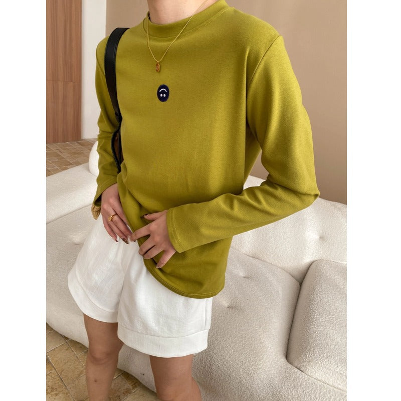 Damen Langarmshirt Minimalistische Grafik Eveloria