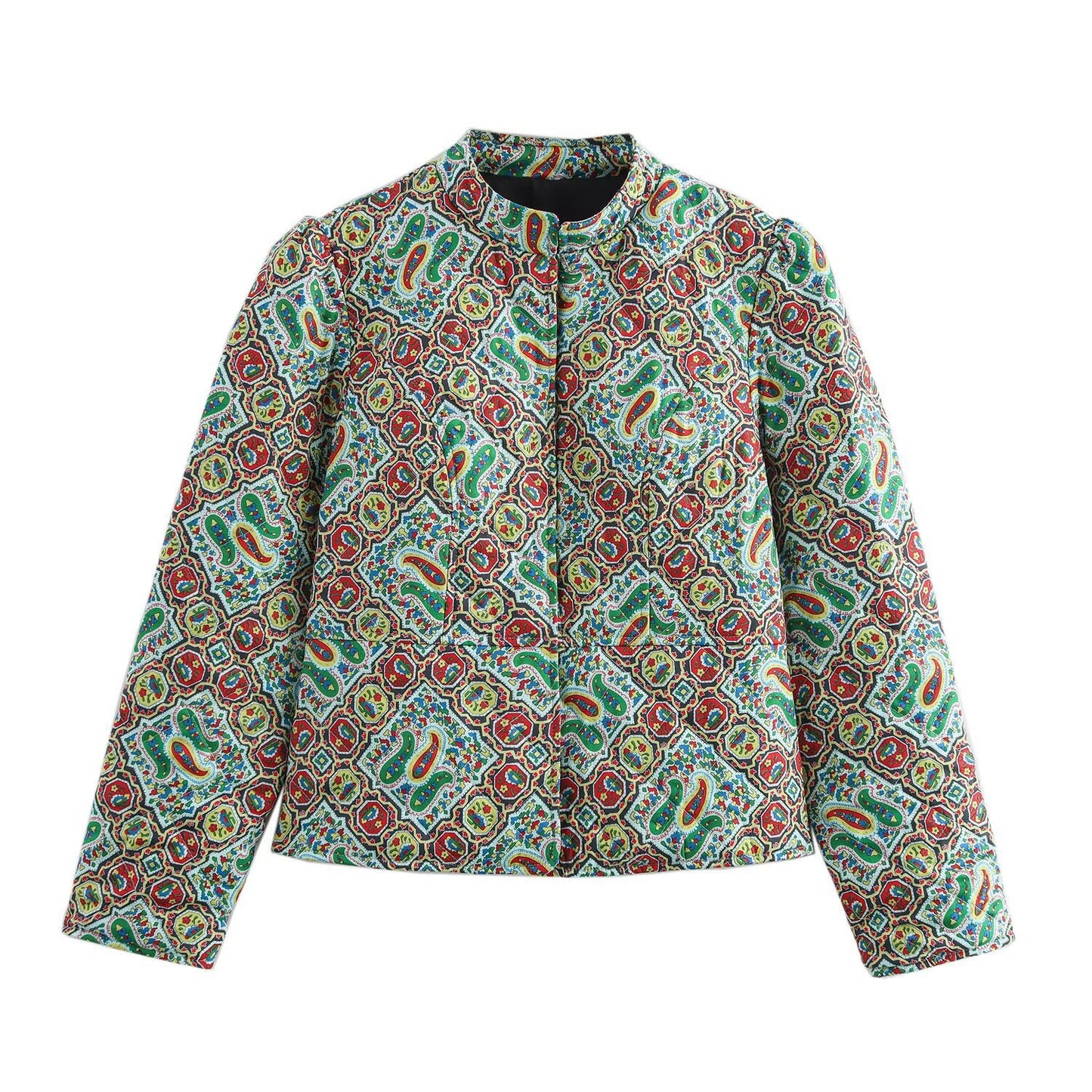 Damen Steppjacke Musterdruck Eveloria