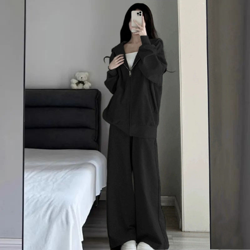 Damen Oversized Sportanzug mit Kapuze und Taschen