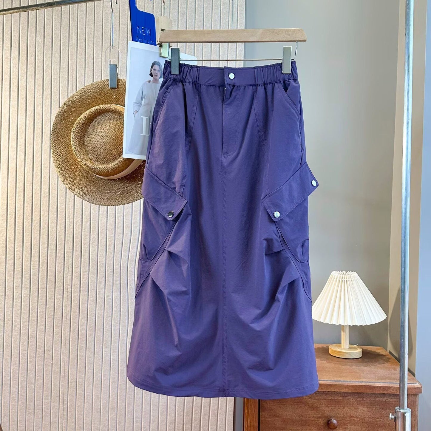 Damen Cargo-Rock Praktische Taschen Eveloria