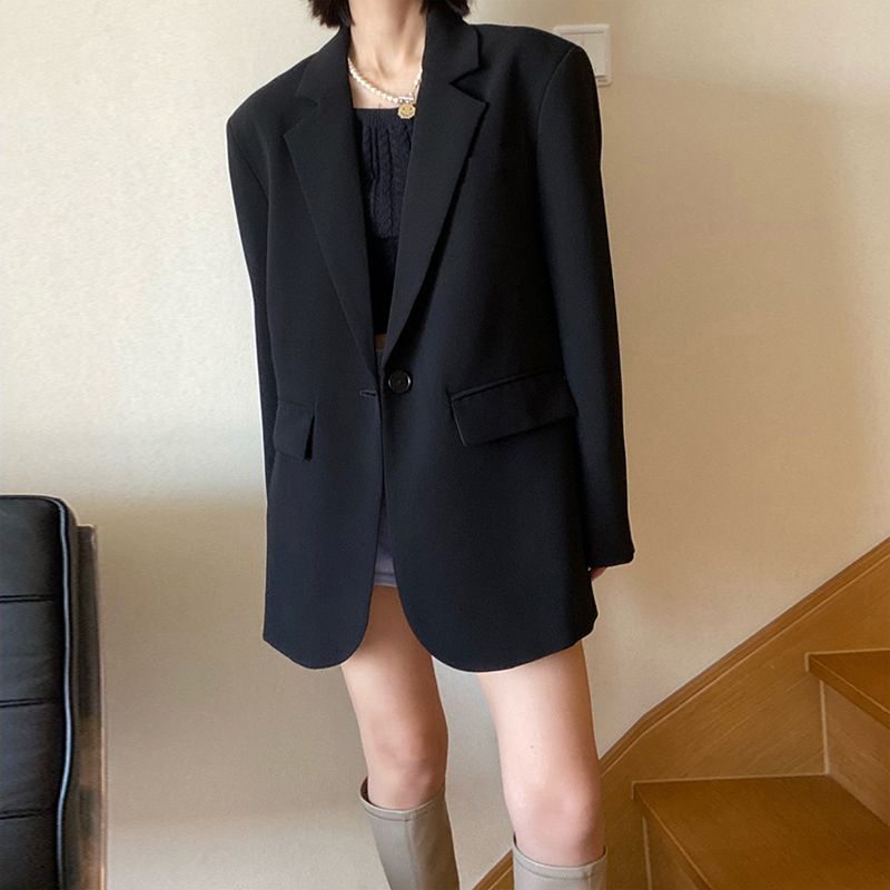 Damen Oversized Blazer aus Wolle mit Taschen Eveloria