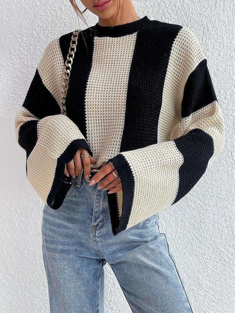 Damen Strickpullover Oversized Atmungsaktiv Eveloria