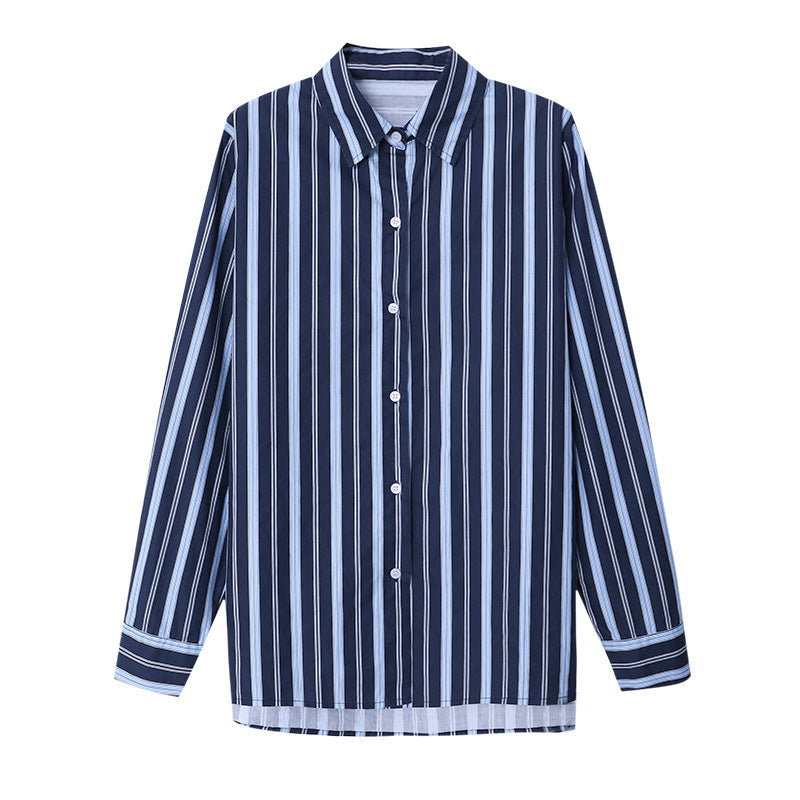 Damen Bluse Gestreift Moderner Schnitt Eveloria