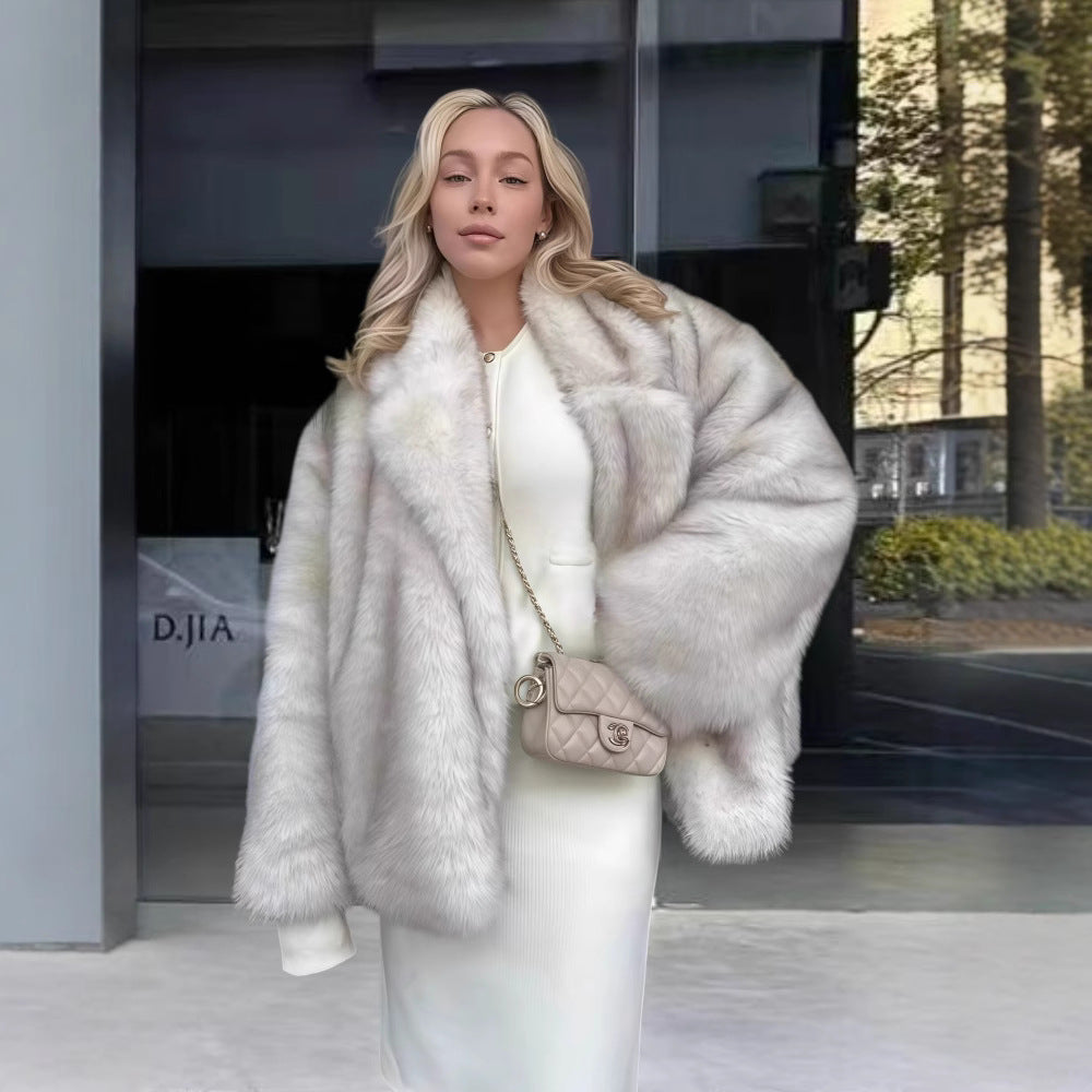 Damen Fleecejacke Voluminöser Schnitt
