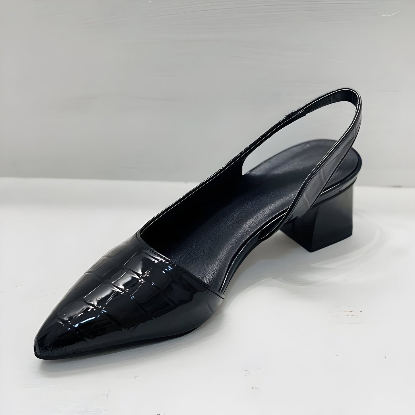Damen Spitzschuhe mit Blockabsatz