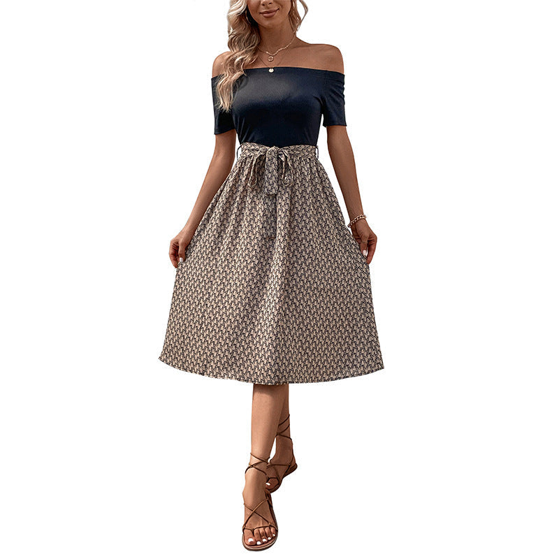 Damen Wickelkleid Tailliert A-Linie Eveloria